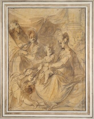 Holy family with Saints Anne and Mary Magdalene