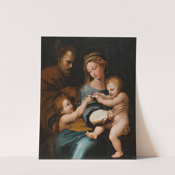 Holy Family With The Infant St. John The Baptist, Or ‘madonna Della Rosa’ by Follower of Raphael