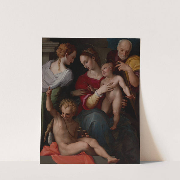 Holy Family with the Mystic Marriage of Saint Catherine by Tommaso d'Antonio Manzuoli