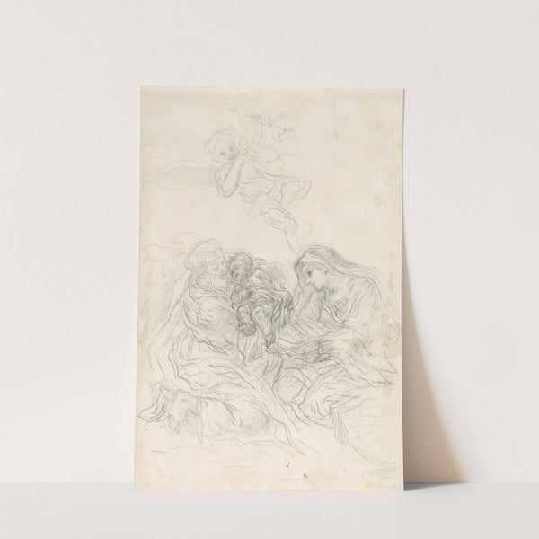 Holy Family with Two Flying Angels by Baldassarre Franceschini