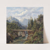 Holzbrücke über einem Gebirgsbach by Edmund Höd