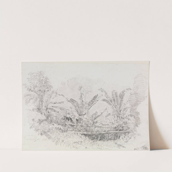 Holzbrücke unter Musha-Sträuchern (1860) by Ferdinand Keller