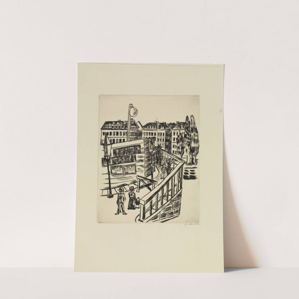 Holzbrücke (Vorstadtstraße) (1922) by Max Beckmann