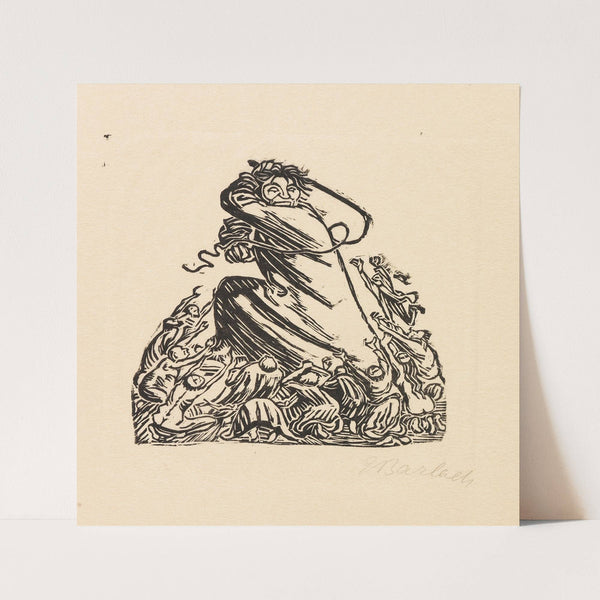 Holzschnitt aus Der Kopf (1919) by Ernst Barlach