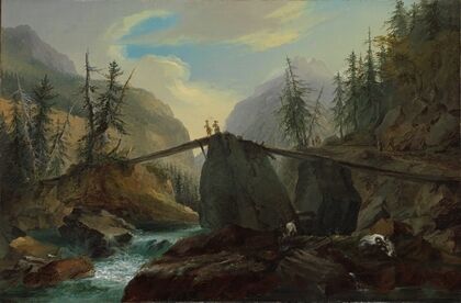 Holzsteg über die Lütschine bei Gsteig (1774)