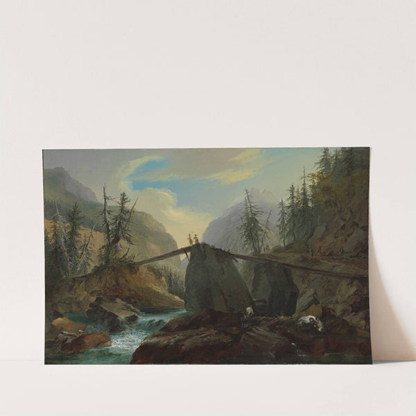 Holzsteg über die Lütschine bei Gsteig (1774) by Caspar Wolf