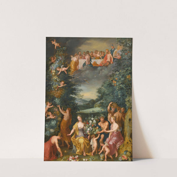 Homage To The Goddess Flora With A Feast Of The Gods by Workshop Of Jan Brueghel The Younger