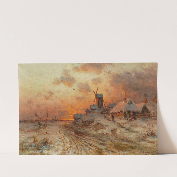 Homecoming at sunset by Julius Sergius Klever