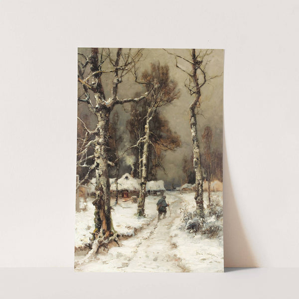 Homeward Bound through a Wintry Forest by Julius Sergius Klever