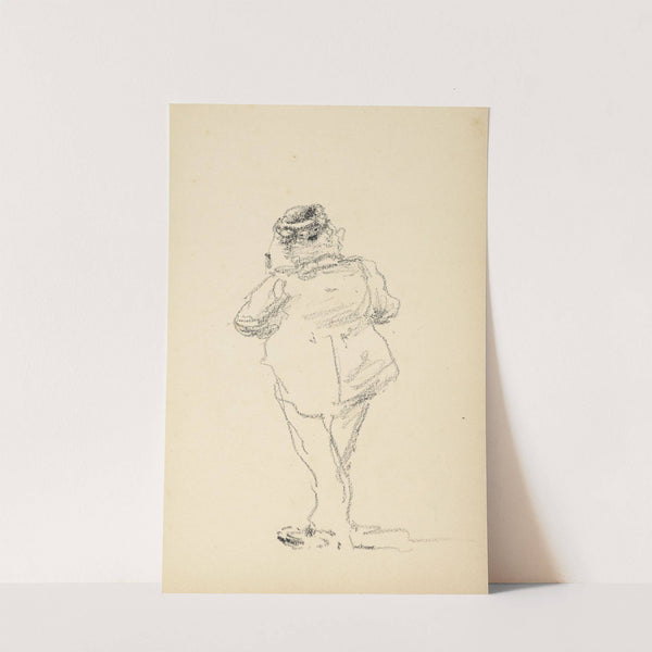 Homme à la toque, de dos by Henri de Toulouse-Lautrec