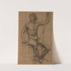 Homme assis de face tenant un aviron entre ses jambes by Pierre Puvis de Chavannes