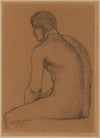 Homme assis nu, de dos