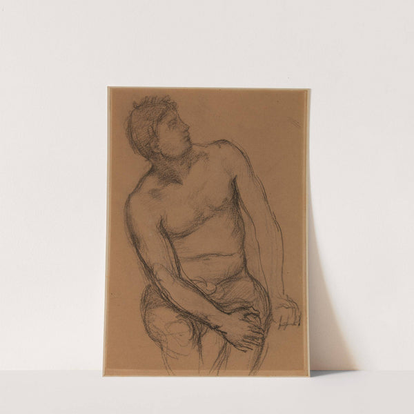 Homme assis nu, de face by Pierre Puvis de Chavannes