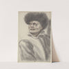 Homme coiffé d’un bonnet de fourrure, les yeux levés vers le ciel, vu de trois quarts à gauche by Nicolas Lagneau