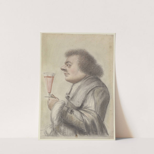 Homme de profil à gauche, levant son verre by Nicolas Lagneau