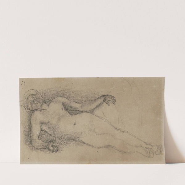 Homme nu allongé (1870-1874) by Pierre Puvis de Chavannes