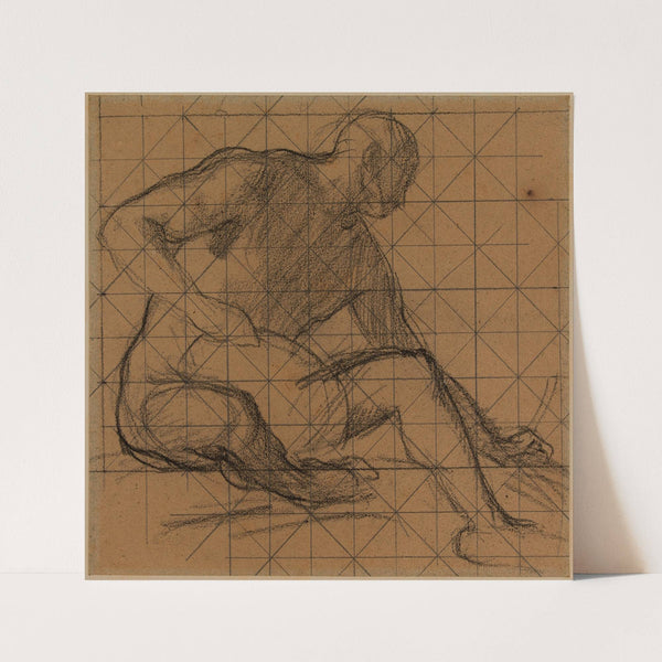 Homme nu assis by Pierre Puvis de Chavannes