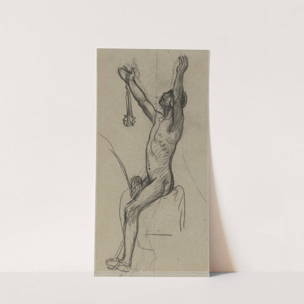 Homme nu assis by Pierre Puvis de Chavannes