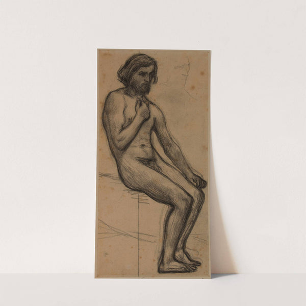 Homme nu assis by Pierre Puvis de Chavannes