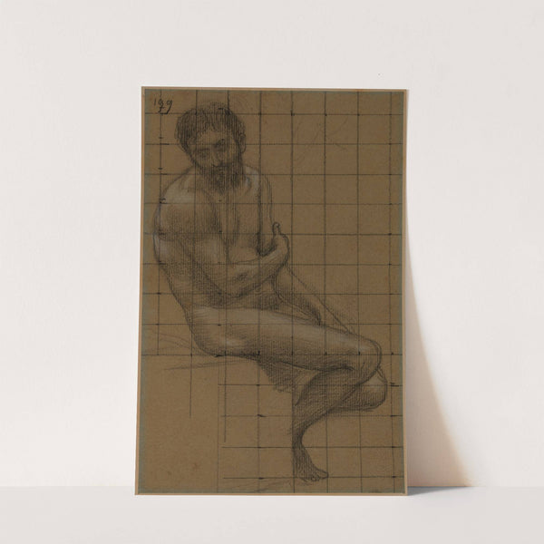 Homme nu assis by Pierre Puvis de Chavannes