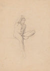 Homme nu, assis