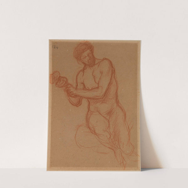 Homme nu assis, de face by Pierre Puvis de Chavannes