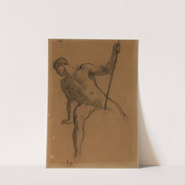 Homme nu assis by Pierre Puvis de Chavannes