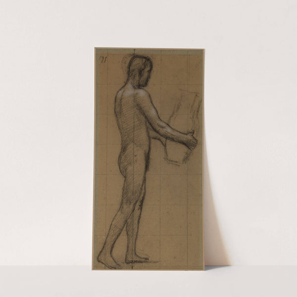 Homme nu de profil marchant vers la droite by Pierre Puvis de Chavannes