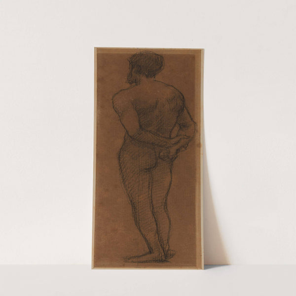 Homme nu debout de dos, les deux bras croisés dans le dos by Pierre Puvis de Chavannes