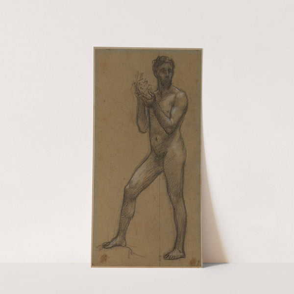 Homme nu debout, tenant des deux mains un objet by Pierre Puvis de Chavannes