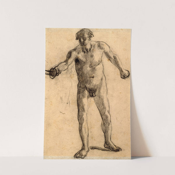 Homme nu debout, tenant un sabre dans la main droite by Pierre Puvis de Chavannes