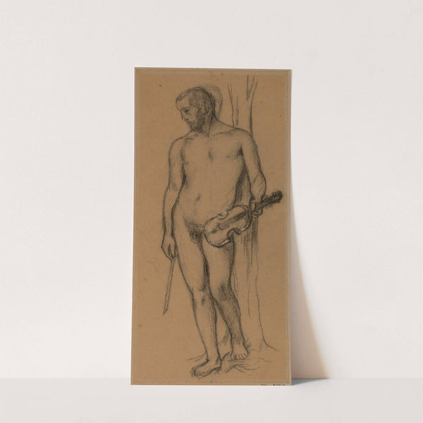 Homme nu, tenant un violon et un archet by Pierre Puvis de Chavannes