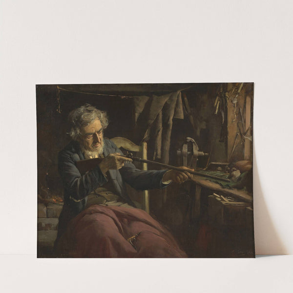 Homme réparant un fusil (1885) by Jacques-Louis Gay