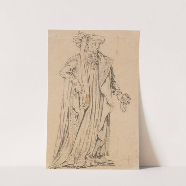 Homme tenant un guant by Prosper Lafaye