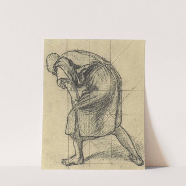 Homme vu de dos incliné vers la gauche by Pierre Puvis de Chavannes