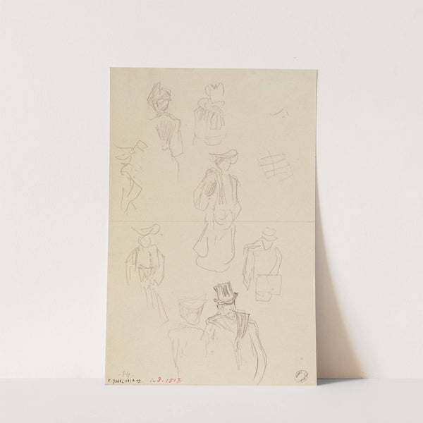 Hommes et femmes dans différentes attitudes by Frédéric Houbron