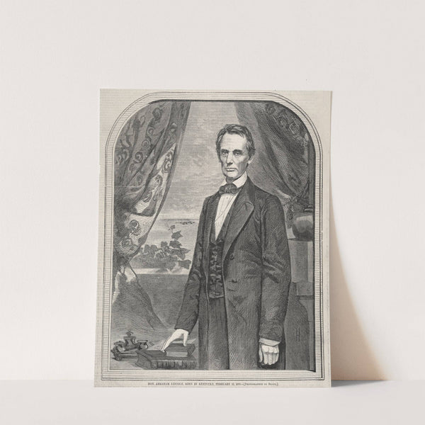 Hon. Abraham Lincoln, Born in Kentucky, February 12, 1809 (1860) by Winslow Homer