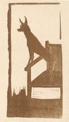 Hond, staand op een stoel