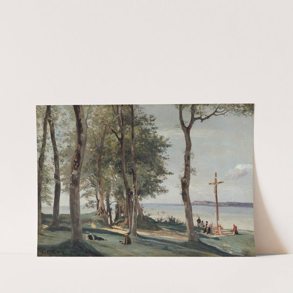 Honfleur; Calvary by Jean-Baptiste-Camille Corot