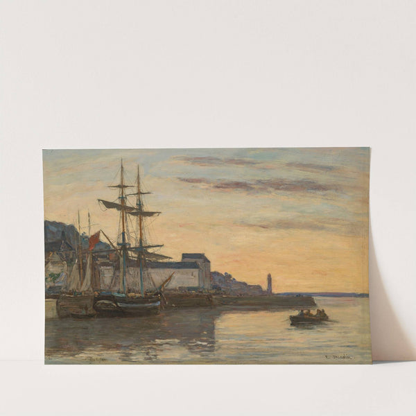 Honfleur. Voiliers (1856) by Eugène Boudin