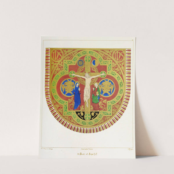 Hood of Cope; The Crucifixion of our Lord, with our Blessed Lady and St. John by Augustus Pugin