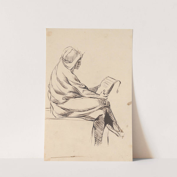 Hooded Man Reading by Sir Joshua Reynolds