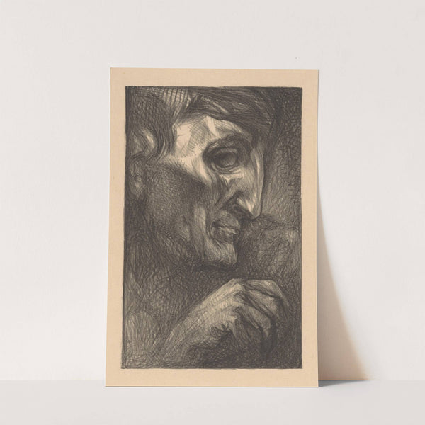 Hoofd en hand van een man by Johannes Josephus Aarts