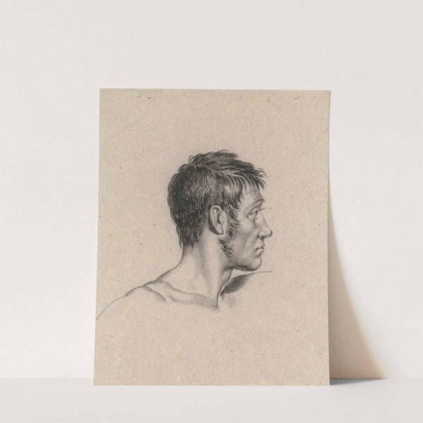 Hoofd van een (onbekende) man: en profil, naar rechts by David Humbert de Superville