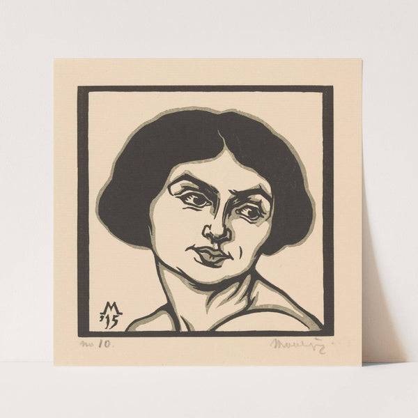 Hoofd van een vrouw (1915) by Simon Moulijn