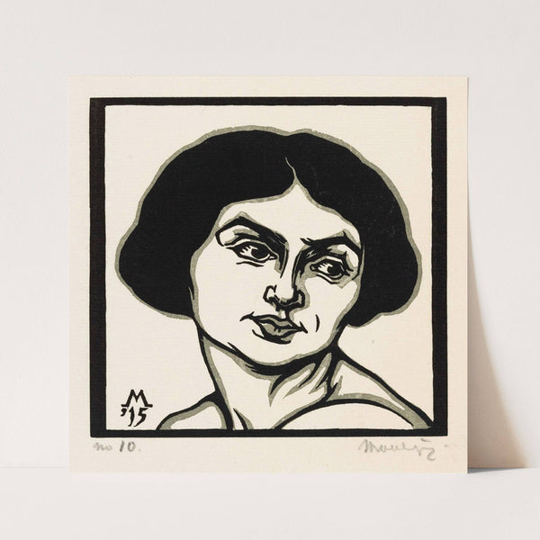Hoofd van een vrouw (1915) by Simon Moulijn