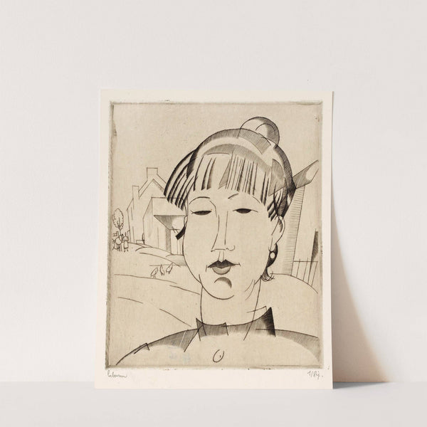 Hoofd van een vrouw by Jean-Émile Laboureur