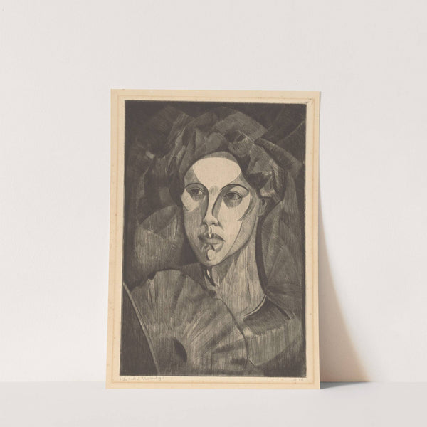 Hoofd van een vrouw by Lodewijk Schelfhout