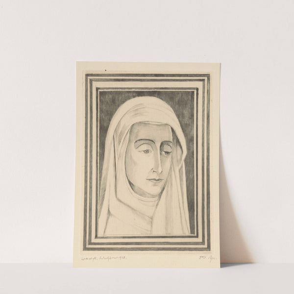 Hoofd van een vrouw by Lodewijk Schelfhout