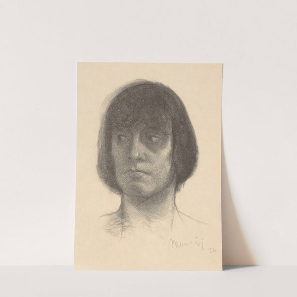 Hoofd van een vrouw met halflang haar (1926) by Simon Moulijn